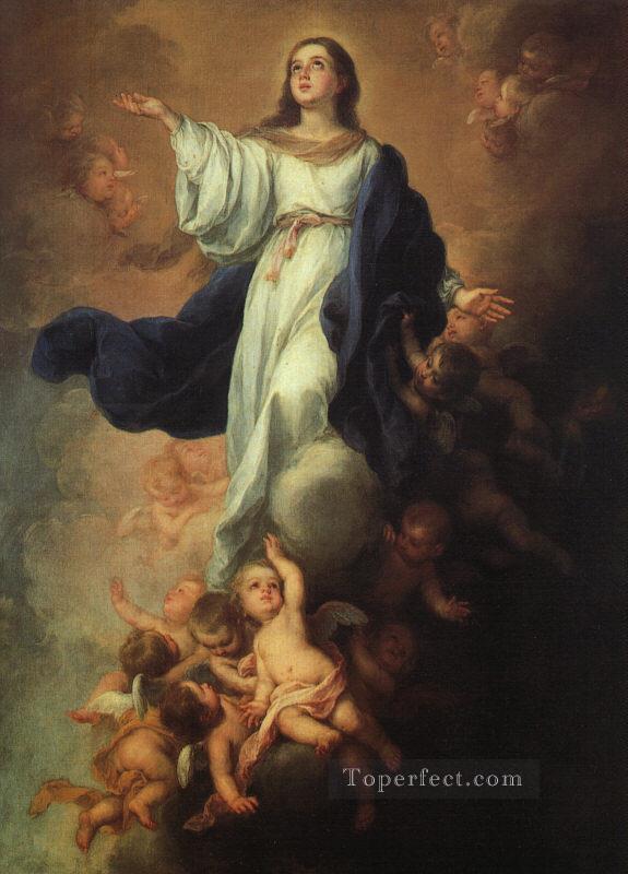 Assumption of the Virgin Spanish Baroque Bartolome Esteban Murillo Oil Paintings